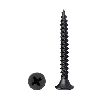 WOMSI #6 x 2'' Wood Screws, Phillips Flat Head Long Screws, Self-Tapping Countersunk Screws, Exterior Wood Screws, Fasteners for Various Woodworking Repairs and DIY Projects (100 pcs)